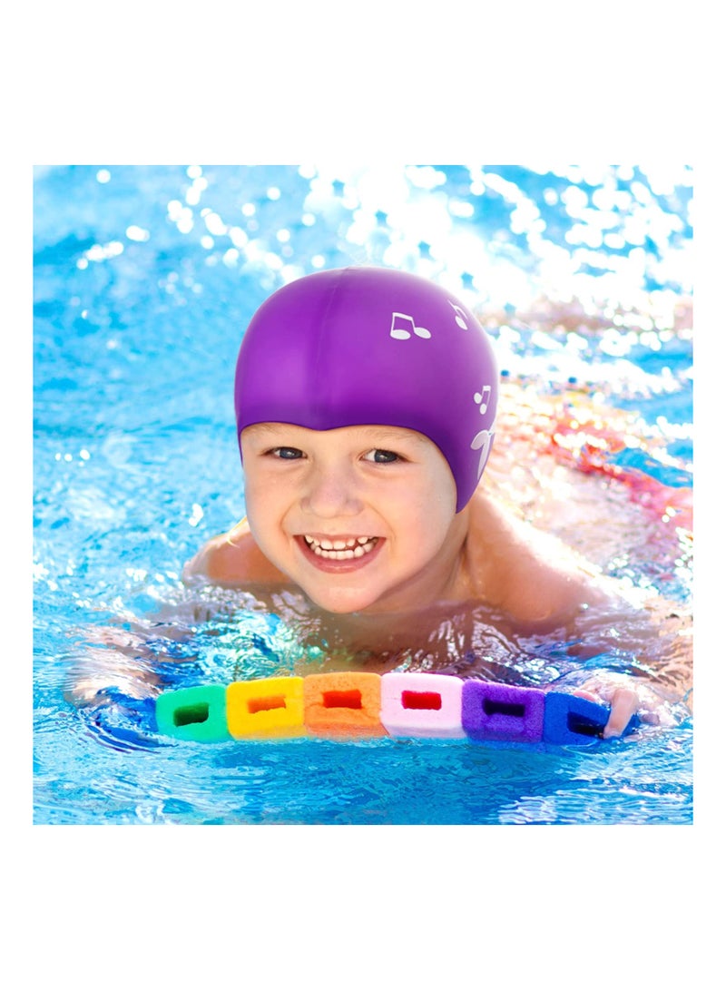 2 Pack Kids Silicone Swimming Caps - Waterproof Swim Hats for Comfortable Use, Suitable for Long and Short Hair, Ideal for Ages 5-14, Perfect Bathing Accessories for Boys and Girls.