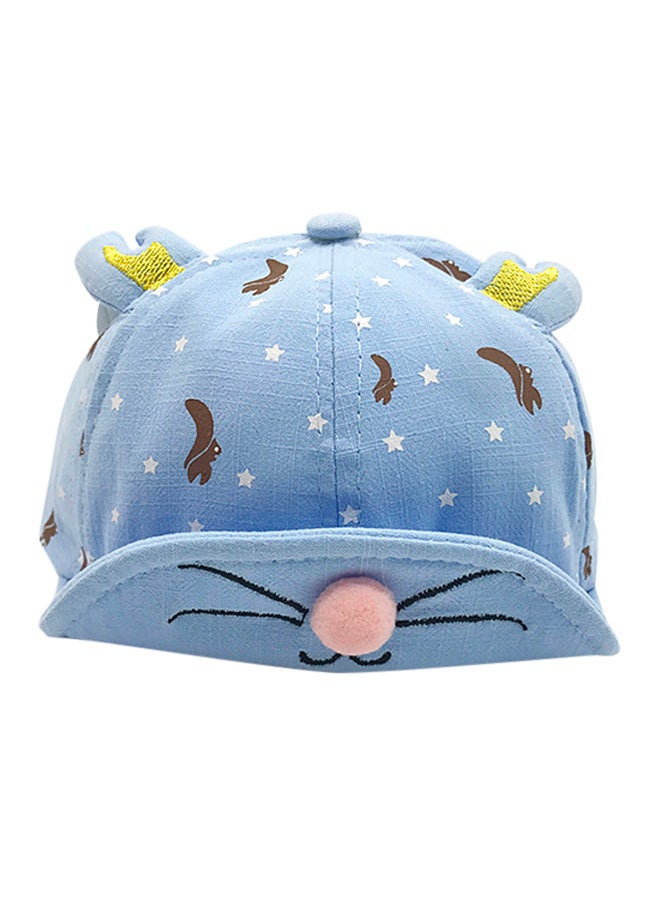 Squirrel Embroidery Soft Brim Flanging Cap HL231 Blue