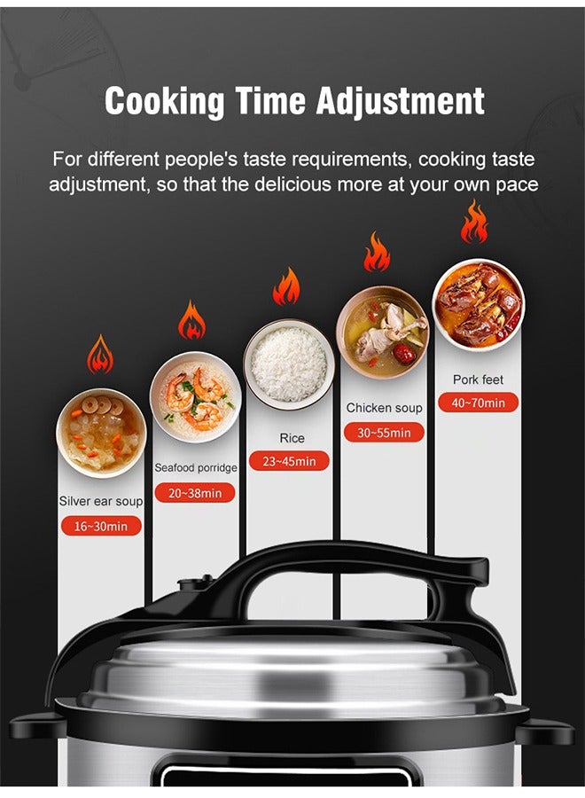 10 In 1 Electric Pressure Cooker Instant Programmable Smart Pot 1050 Watts Rice Cooker, 6 Liters, 10 Smart Programs Black MES6817