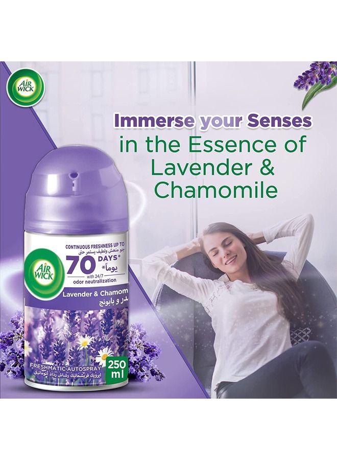 Air Freshener Freshmatic Auto Spray Kit, Lavender, 2 Gadgets And 2 Refills, 250ml Pack Of 2