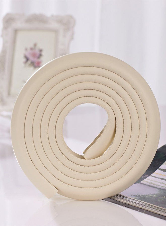 Thick Rubber Table Edge Corner Protector Desk Cover Roll Beige 3.5x1.2x195cm