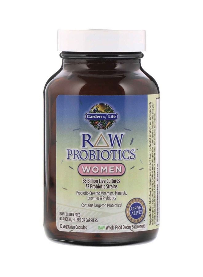 Raw Probiotics Dietary Supplement - 90 Vegetarian Capsules