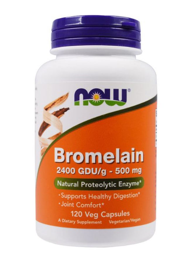 Natural Proteolytic Enzyme Bromelain - 120 Veg Capsules