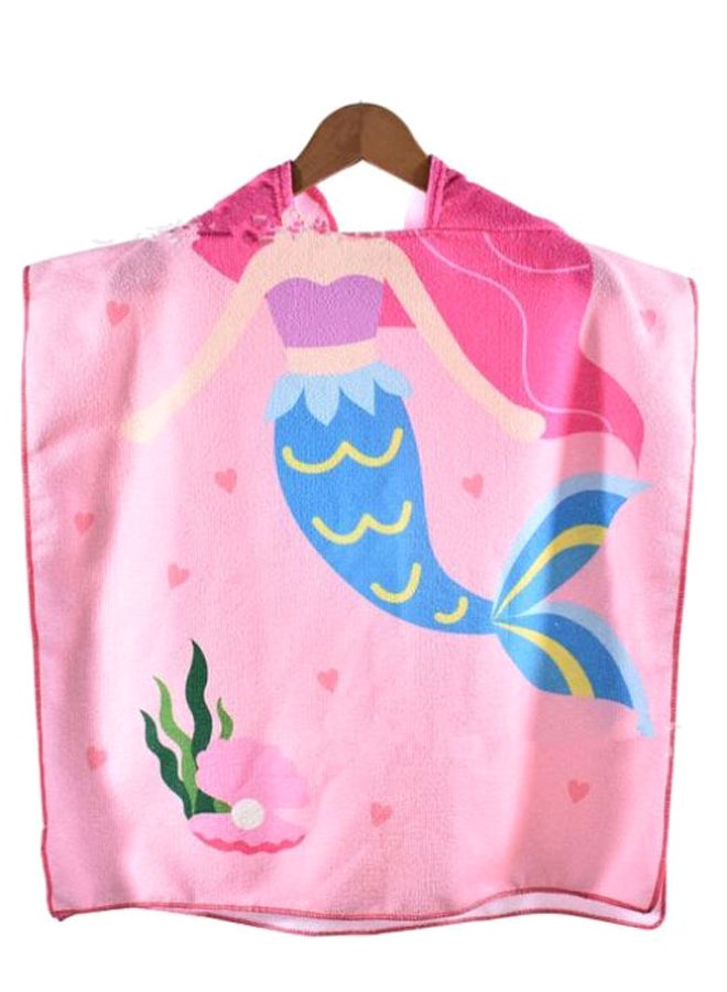 Mermaid Printed Hooded Bath Towel Pink/Blue/Green