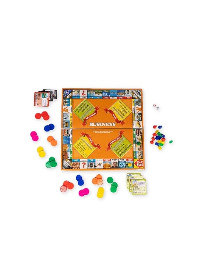 Ratna's 5 in 1 Business Senior Game with Plastic Coins Along with Other Board Games Like Ludo, Snakes Ladder, Car Rally & Cricket for Kids & Adults