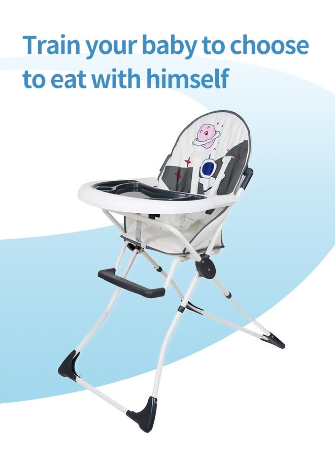 Baby High Chair Baby Dinner Chair Foldable Infant Feeding Chair with Tray Dining Booster Seat