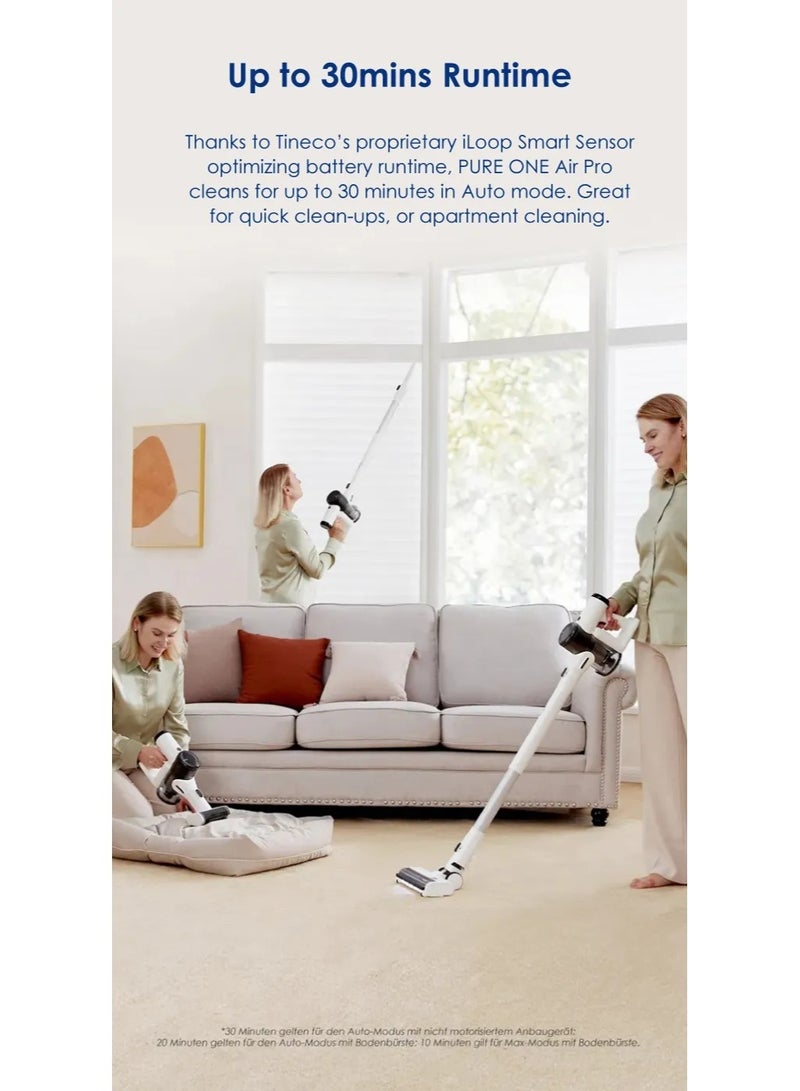 Cordless Vacuum Cleaner Pure ONE Air PRO,Multicyclone,with Multiple Attachments,Extremely Quiet,Powerful Suction,Timeless Design,Installation-Free Charging Station 0.3 L 230 W VS171300MY Pure ONE Air PRO