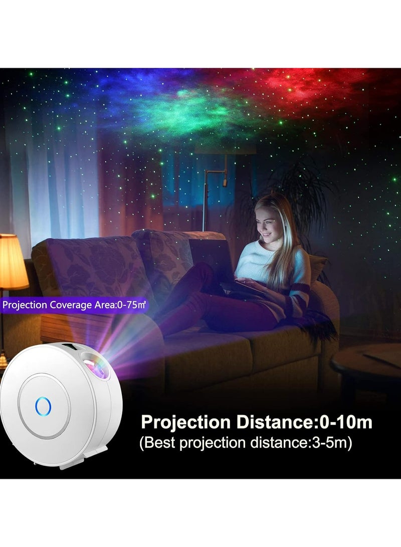 Smart Galaxy Star Projector Wifi Tuya App Control - 3D LED Galaxy Projector Night Light with Nebula,Compatible with Google Assistant,RGB Dimmable,Timing,for Kids Bedroom Party Decor