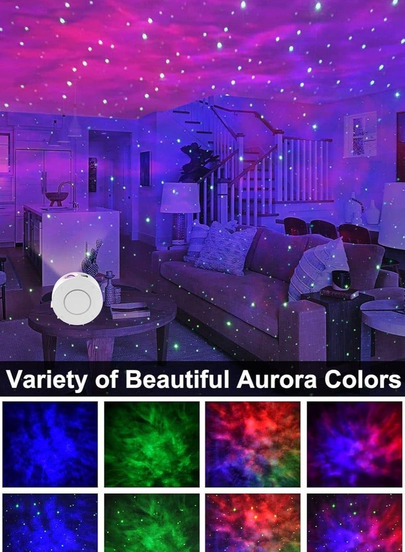 Smart Galaxy Star Projector Wifi Tuya App Control - 3D LED Galaxy Projector Night Light with Nebula,Compatible with Google Assistant,RGB Dimmable,Timing,for Kids Bedroom Party Decor