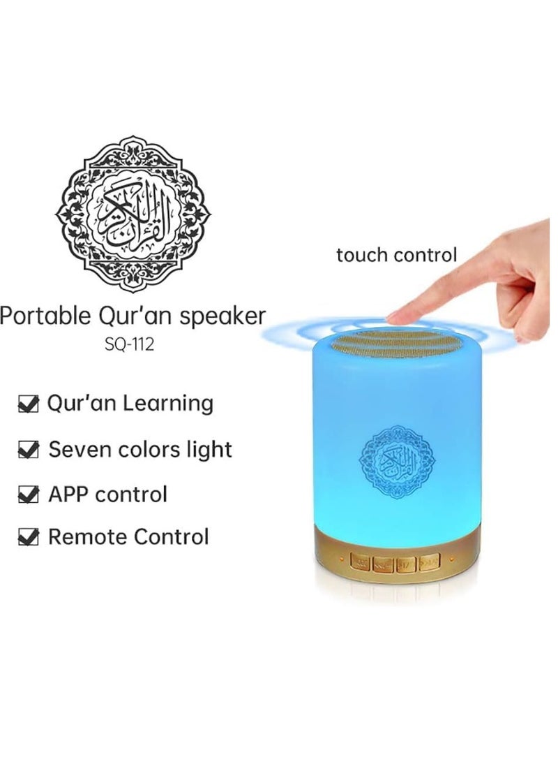 ELTERAZONE Bluetooth Quran speaker with mobile APP control and remote control, Quran Recitations and MP3, AZAN，FM Broadcast,Full Recitations of Famous Imams and Quran Translation in Many Languages