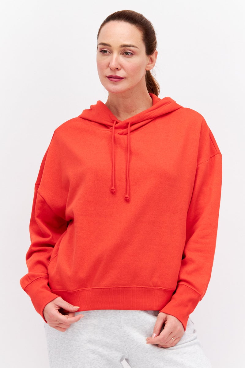 Women Sportswear Fit Long Sleeve Training Sweatshirt, Red