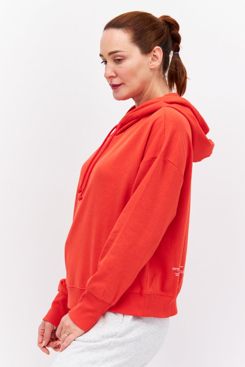Women Sportswear Fit Long Sleeve Training Sweatshirt, Red