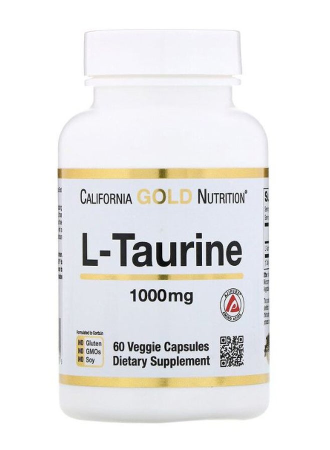 L-Taurine - 60 Veggie Capsules 1,000 mg