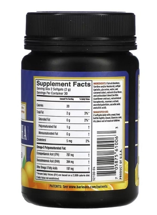 Fresh Catch Fish Oil Omega3 Ultra EPA DHA Orange  60 Softgels