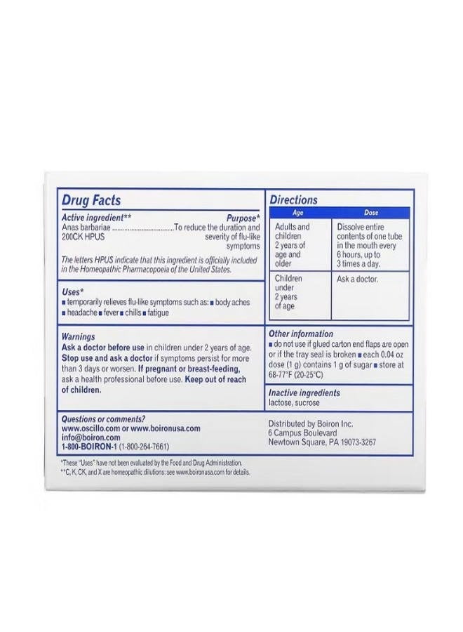 Oscillococcinum FluLike Symptoms 6 Doses 0.04 oz Each