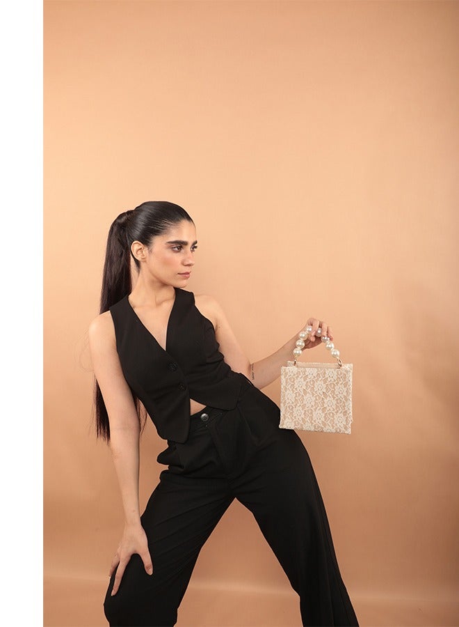 Audrey Lace Mini Bag Natural