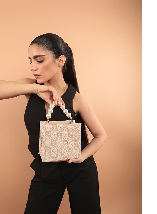 Audrey Lace Mini Bag Natural