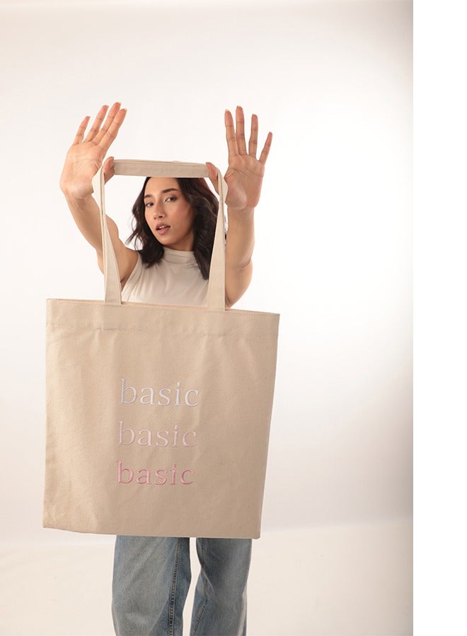 Basic Cotton Tote Bag Pink