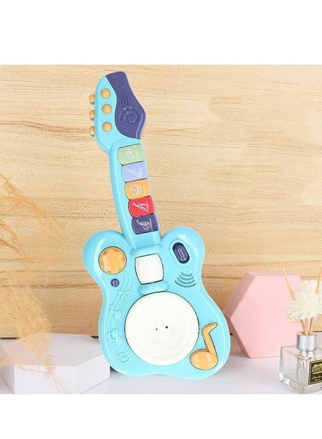 UKR Electronic Musical Toy – Handheld Guitar for Children | Battery-Powered ABS Guitar for Kids (Blue) | Fun Musical Learning & Play | Interactive Music Toy for Toddlers & Kids | Educational Guitar Toy for Early Development