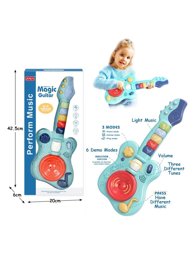 UKR Electronic Musical Toy – Handheld Guitar for Children | Battery-Powered ABS Guitar for Kids (Blue) | Fun Musical Learning & Play | Interactive Music Toy for Toddlers & Kids | Educational Guitar Toy for Early Development