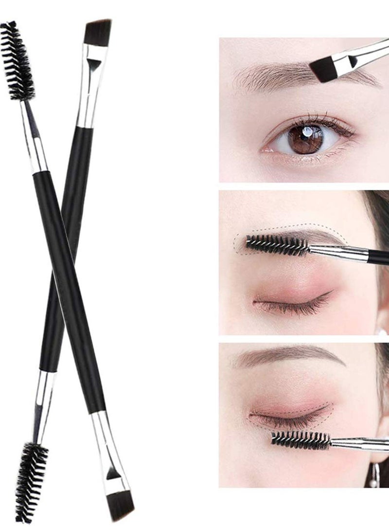 Eyelash Separator and Eyebrow Brush Set for Easy Makeup Application 2 Piece Beauty Tool for Women