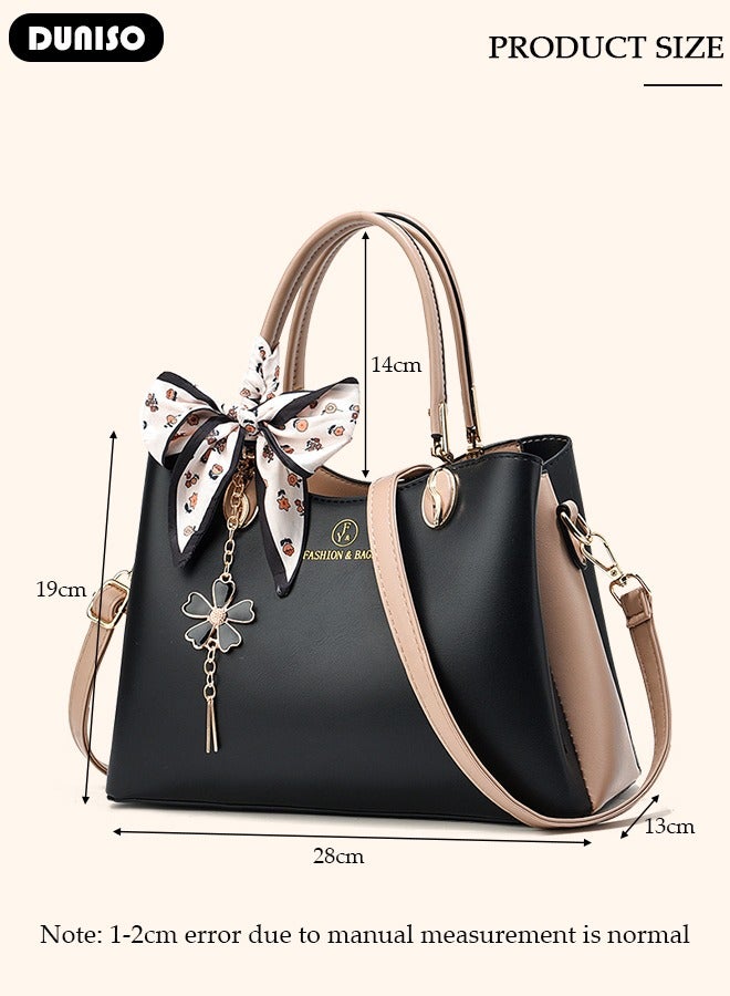 Women's Fashion Handbag Faux Leather Crossbody Bag For Women Large Capacity Tote Bags Top Handle Satchel Fashionable Travel Shoulder Bag For Ladies