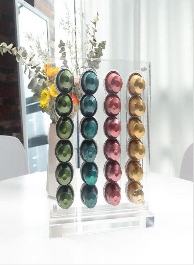 Transparent Nordic Acrylic Coffee Pods Holder Display Rack Coffee Capsule Stand Kitchen Capsule Storage Rack