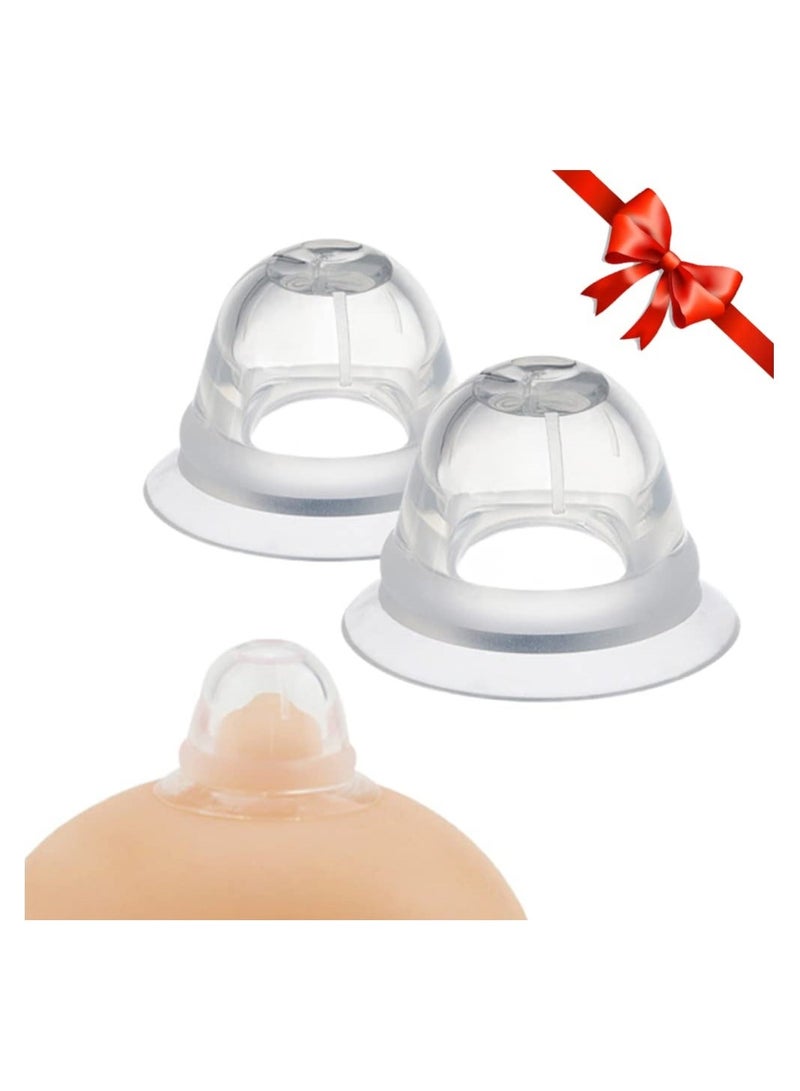 1 Pair Inverted Nipple Correction Tool, Shy Nipple Improvement Device Non-Surgical Nipple Corrector Silicone Nipple Corrector Nipple Shaper for Breastfeeding or Women, Softly Wear Day and Night