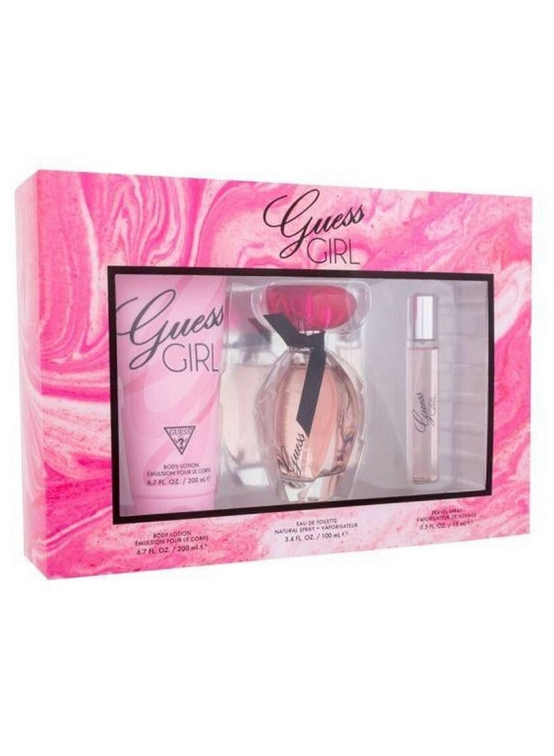 Guess Girl Eau de Toilette 100ml Combo: Edt 100 Ml + Body Lotion 200 Ml + Edt 15 Ml