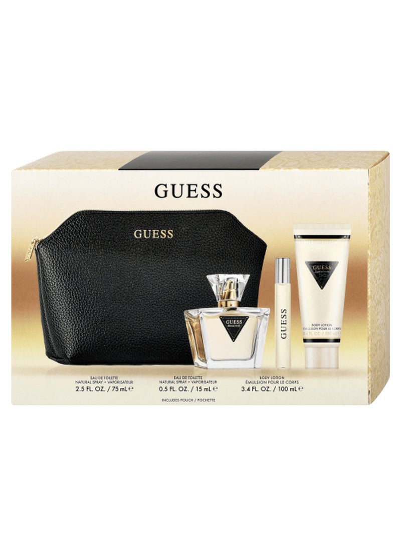 Guess Sed**tive L EDT 75 ml +Body Lotion 100 ml +Miniature 15 ml +Pouch Set