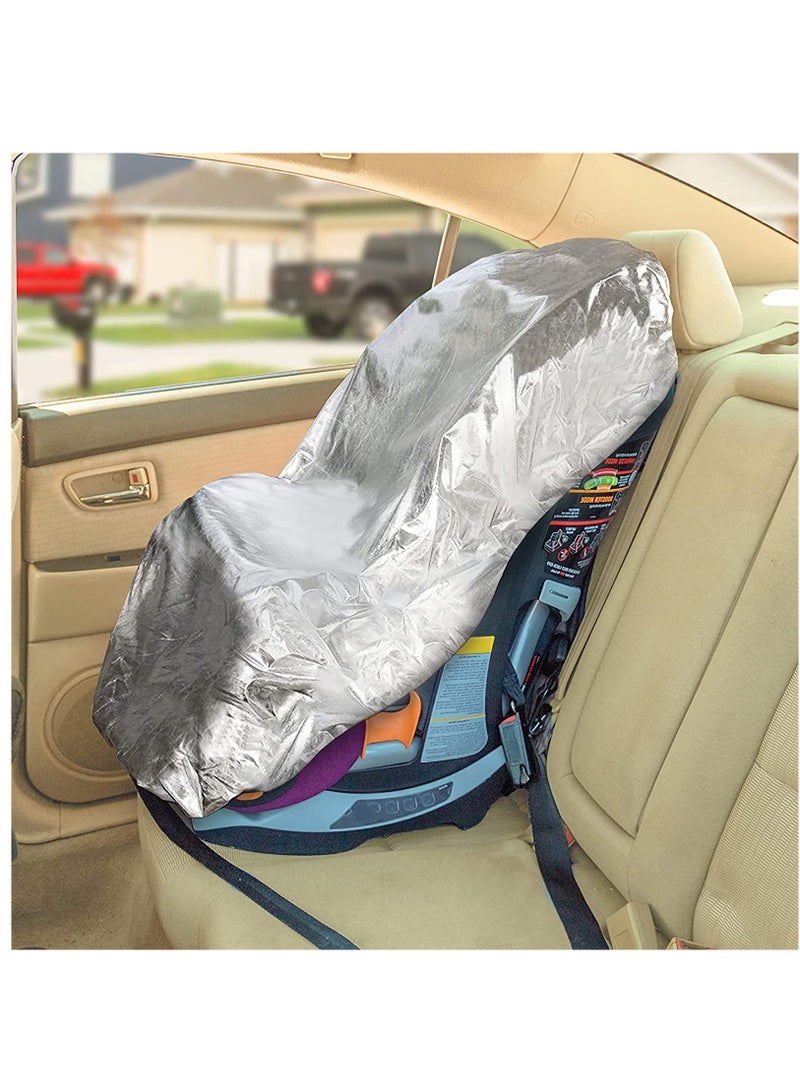 Infant Car Seat Sun Shade Cover - Heat Protector for Baby Seats, Keeps Toddler Car Seats Cool, Blocks Sun & Heat, Reflective Covers for Ultimate Comfort.