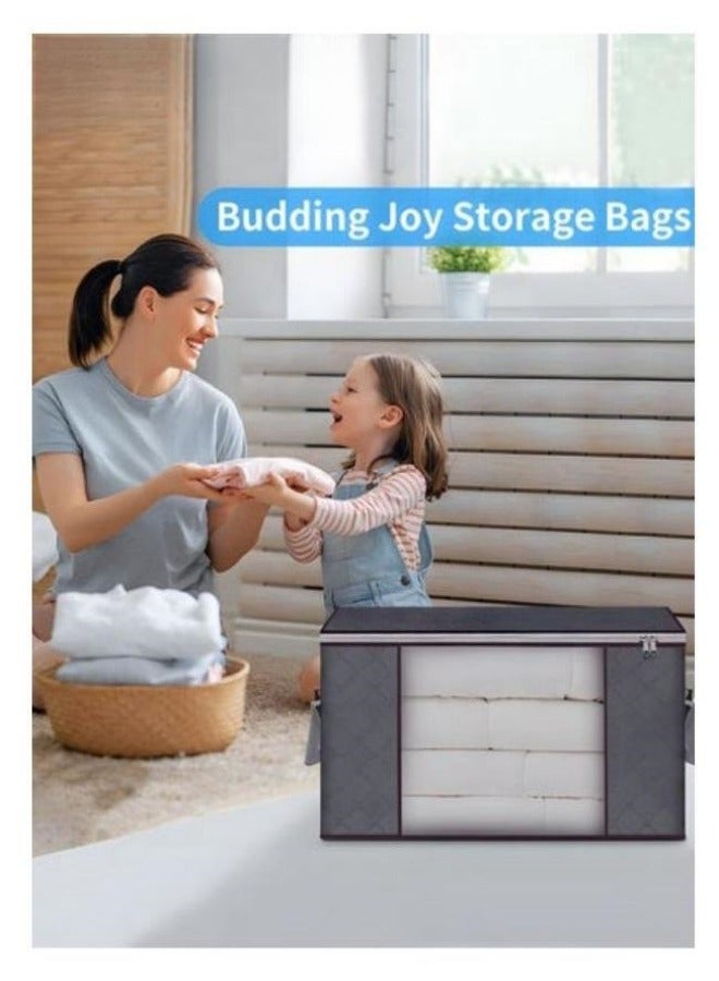 6-Piece Clothes Storage Bags, Foldable Blanket Storage Bags, Closet Organizers Storage Containers Storage Bins for Bedroom