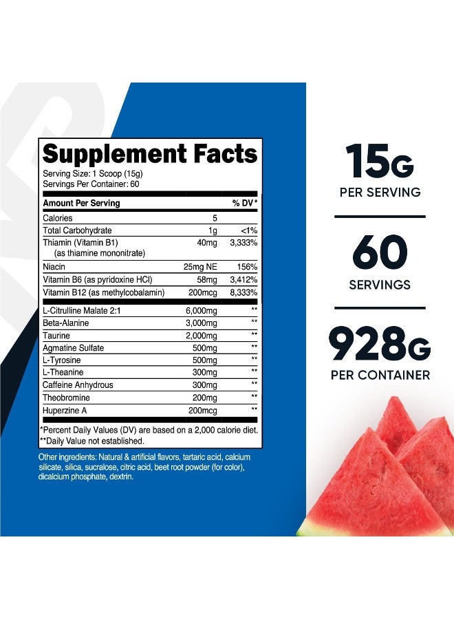 Pre-Workout Complex Powder Watermelon 60 Serv