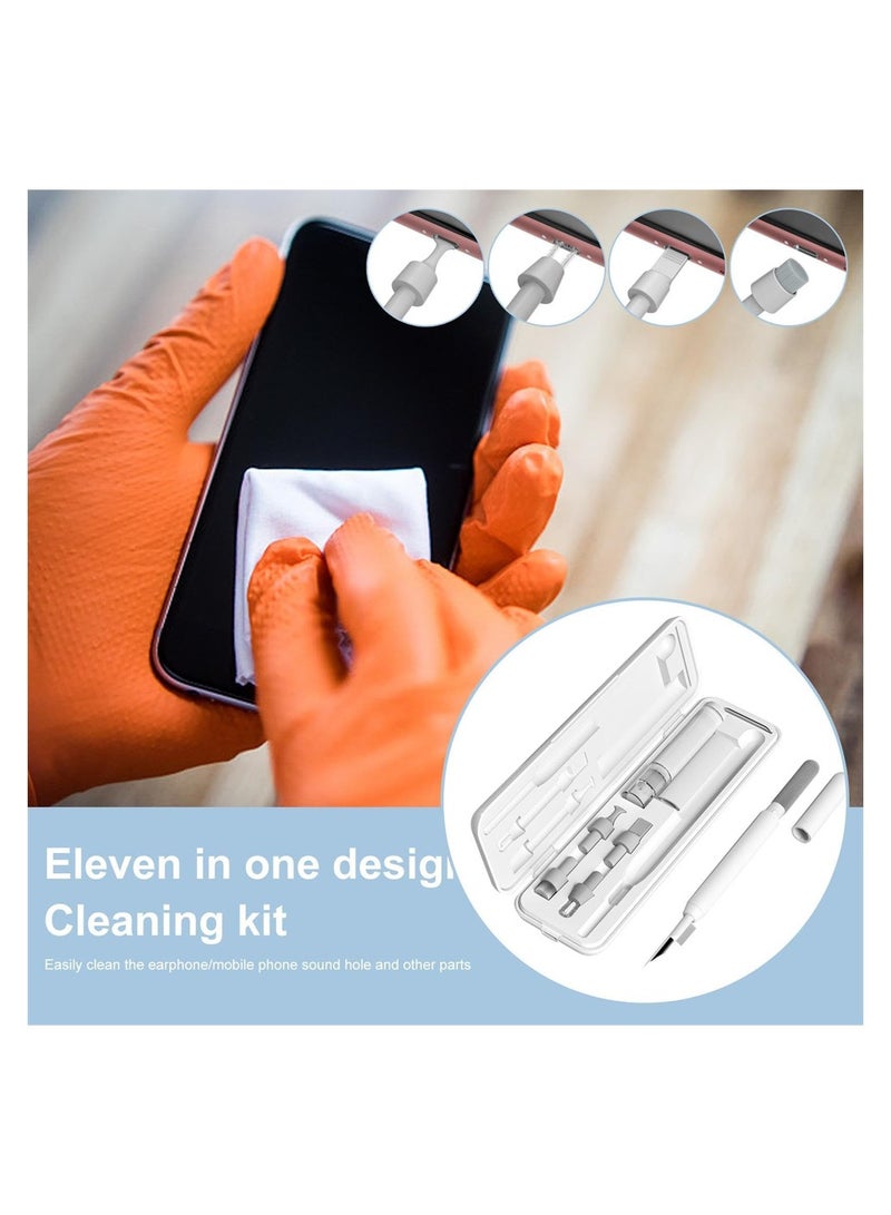 11 in 1 Laptop Keyboard and Electronics Cleaner Kit with Microfiber Cloth Multi-Purpose Cleaning Tools for PC TV Earbuds and Screens