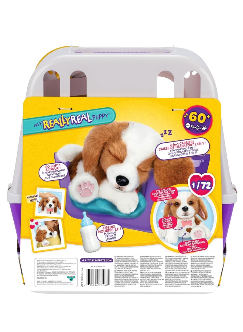 My Really Real Puppy Patches | Interactive Plush Puppy | Super Soft Fur, Blinking Eyes, Over 60 Sounds and Reactions, Touch Sensors, Feeding Sounds | Unisex | Ages 4 and Up