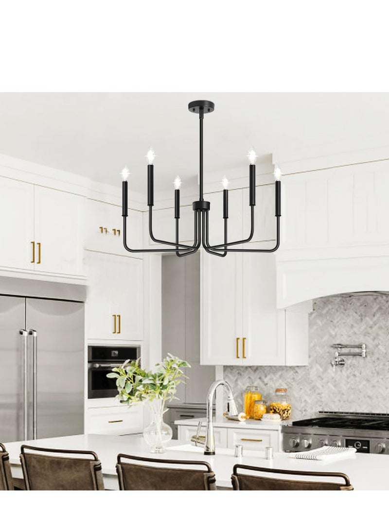 6 Light Farmhouse Chandelier Industrial Modern Chandelier Hanging Light Fixtures Hanging