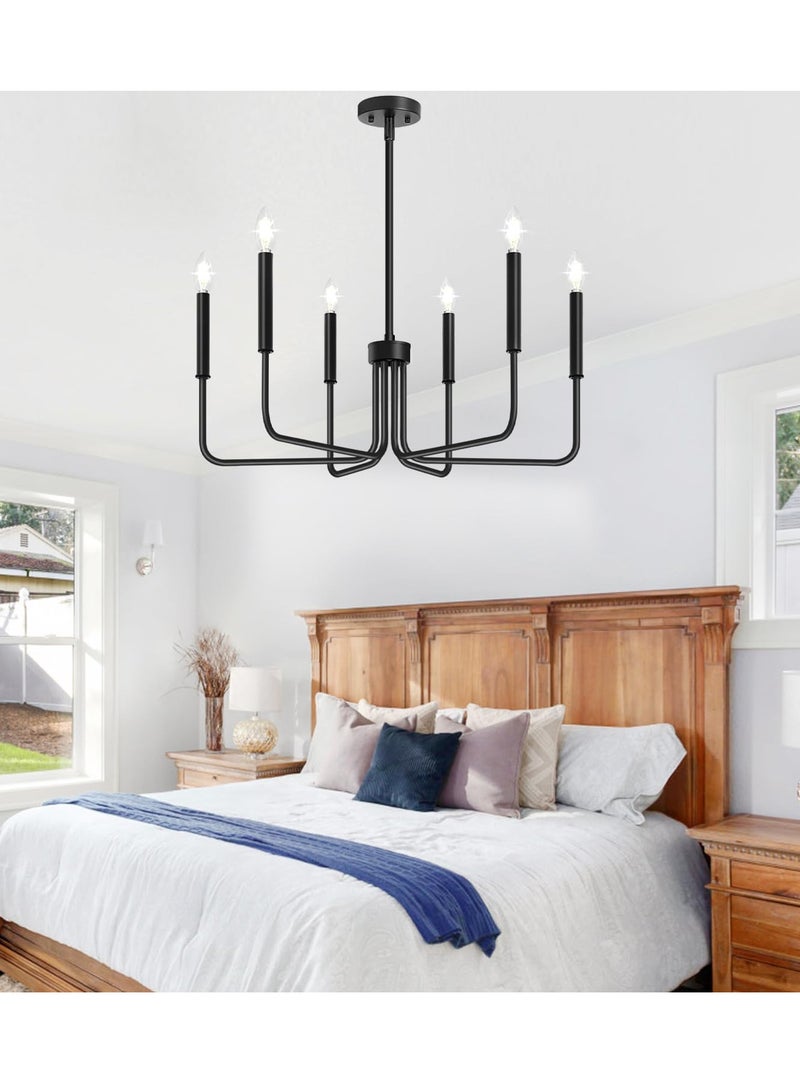 6 Light Farmhouse Chandelier Industrial Modern Chandelier Hanging Light Fixtures Hanging