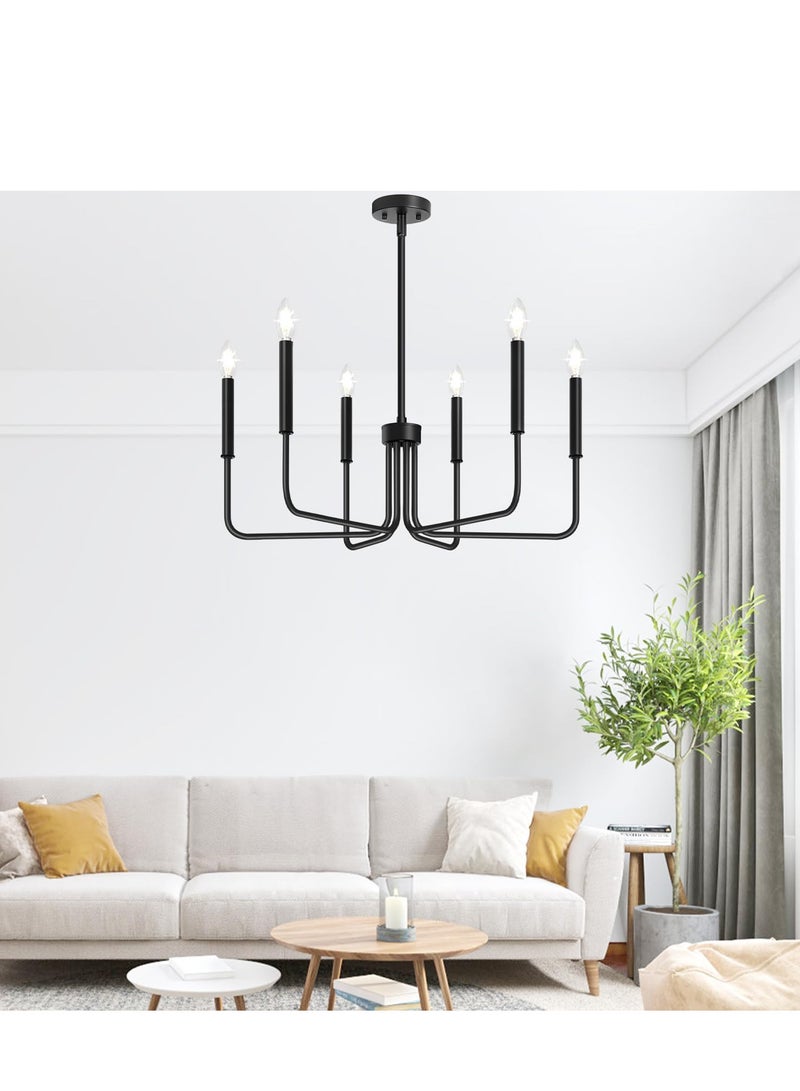 6 Light Farmhouse Chandelier Industrial Modern Chandelier Hanging Light Fixtures Hanging