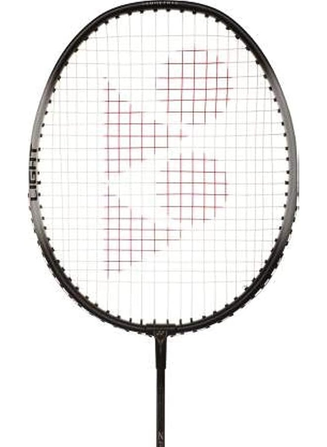 Zr 100 Light Aluminium Badminton Racquet With Full Cover Dark Charcoal