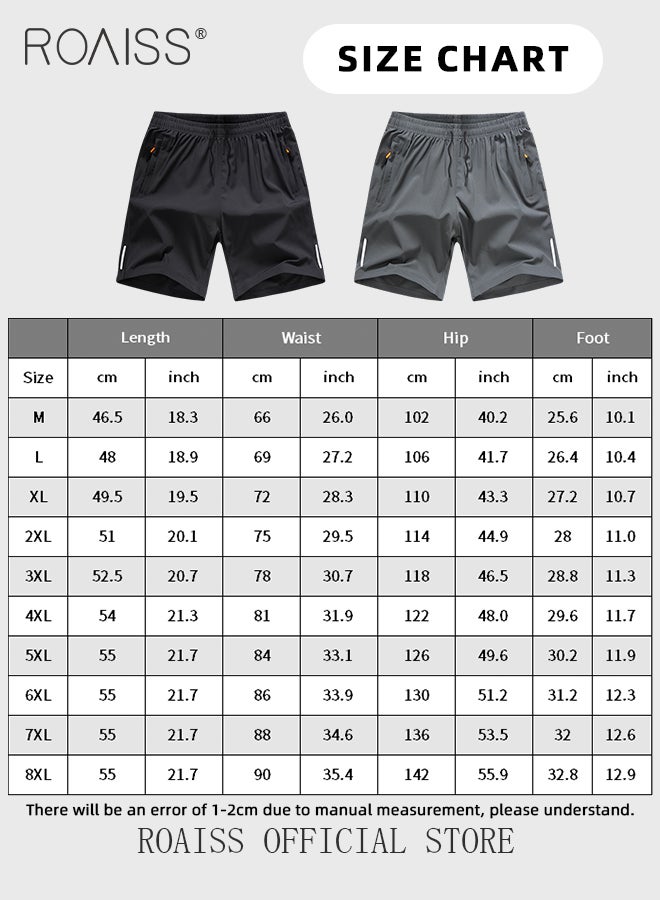 2 Piece Loose Fit Athletic Shorts Set for Men with Zipper Pockets Stylish Casual Quick Drying Running Shorts Fitness Beach Shorts Set Mens Comfy and Breathable Trunks