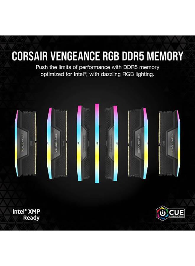 Vengeance RGB 96GB (2x48GB) DDR5 Desktop Memory, 6000MHz Memory Speed (PC5-48000), 30-36-36-76 Latency, Intel XMP 3.0, 1.40V, 288-Pin, CMH96GX5M2B6000C30
