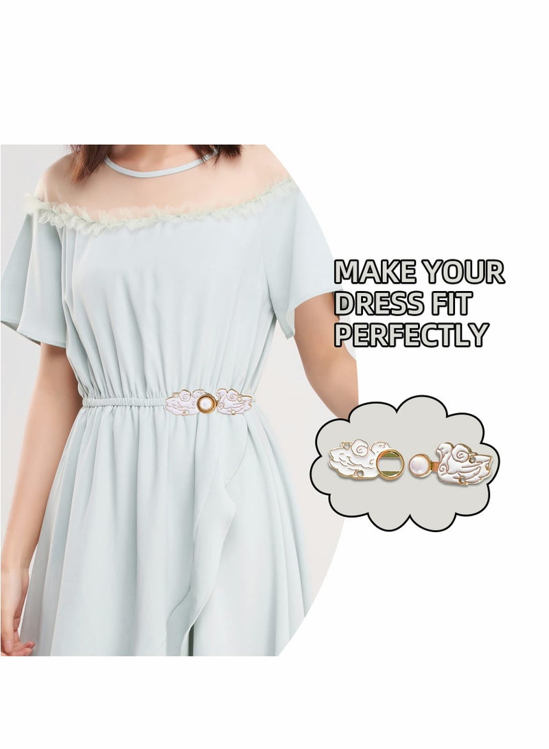 Jean Waist Adjustment Buckle Buttons 11 Pcs Pant Clips for Waist Fashion DIY Sewing Button for Dress Jeans Too Big Loose Adjustable Pant Waist Tightener Flower Buckle