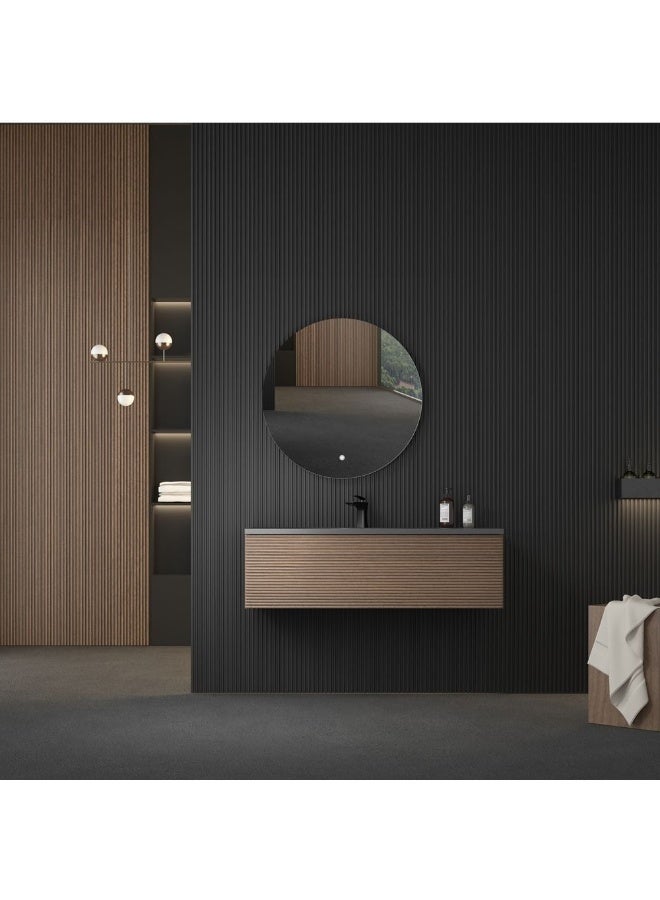 Milano Aster Vanity With Led Light Touch Control Ceramic Basin With Mirror Vanity Set With Dressing Table And Cabinets For Bedroom 1192*519*360 (3Cnts/Set) - Made In China