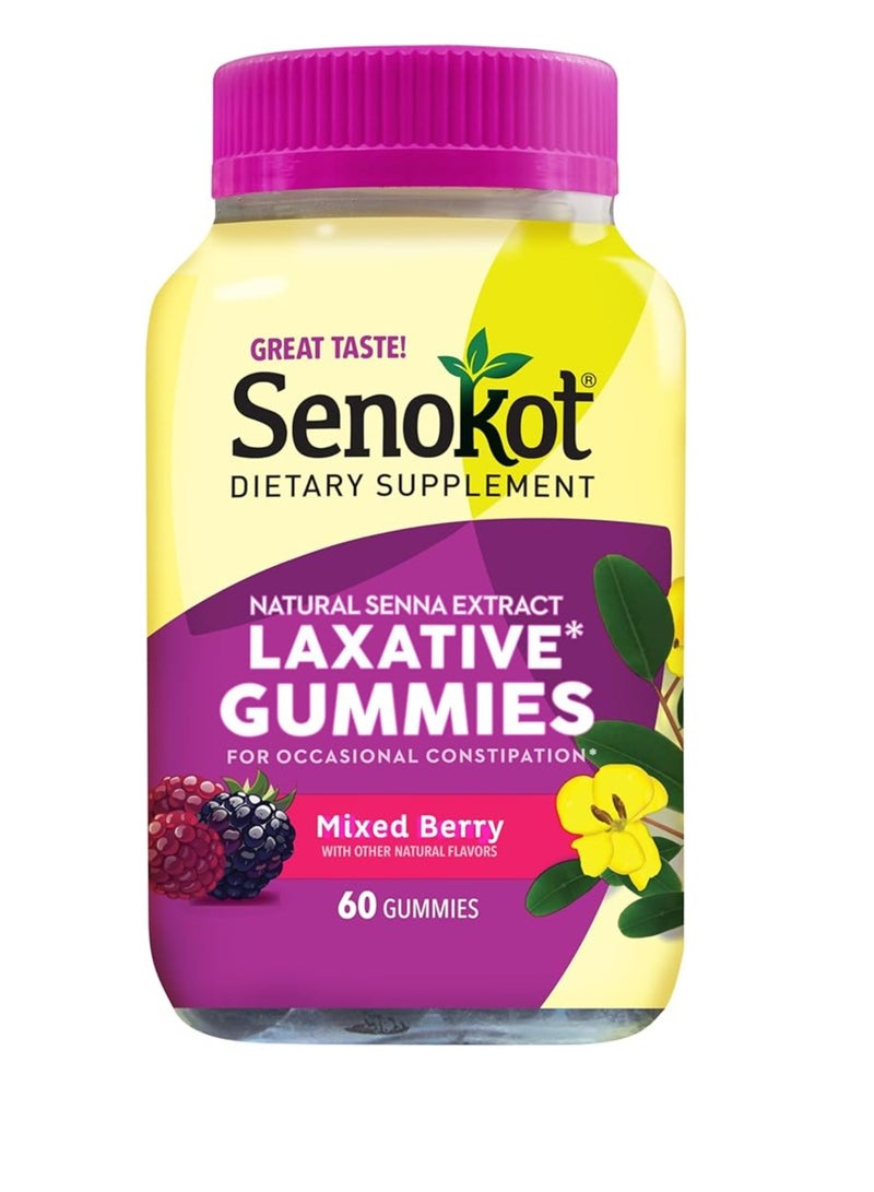 Natural Senna extract Laxative Mixed Berry 60 Gummies