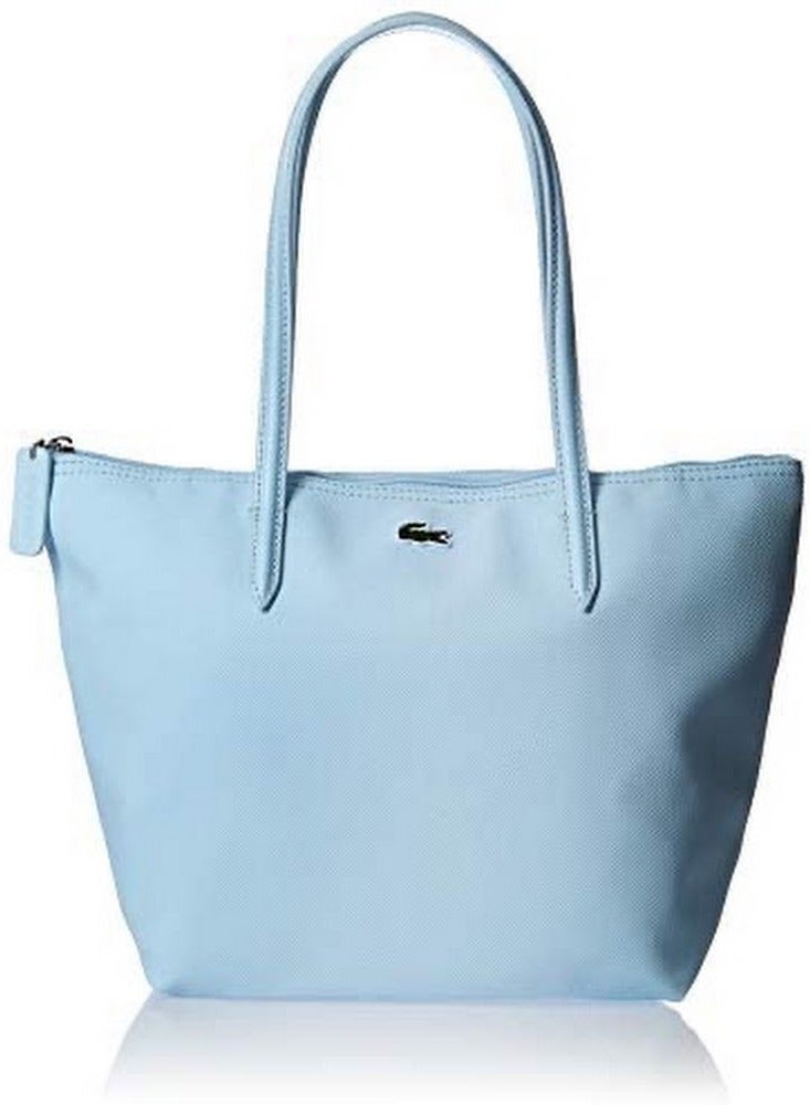 Women's L12.12 Concept Fashion Versatile Large Capacity Zipper Handbag Tote Bag Shoulder Bag Medium Light Blue 35cm * 30cm * 14cm