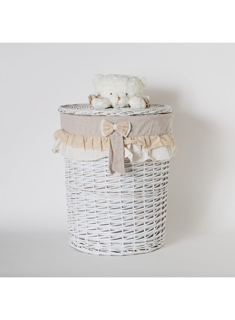 Willow Bear Large Storage basket with Bow 45 x 55 cm