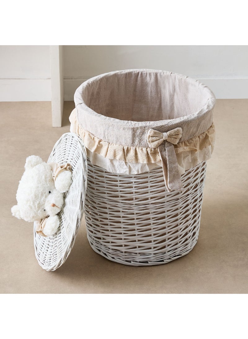 Willow Bear Large Storage basket with Bow 45 x 55 cm