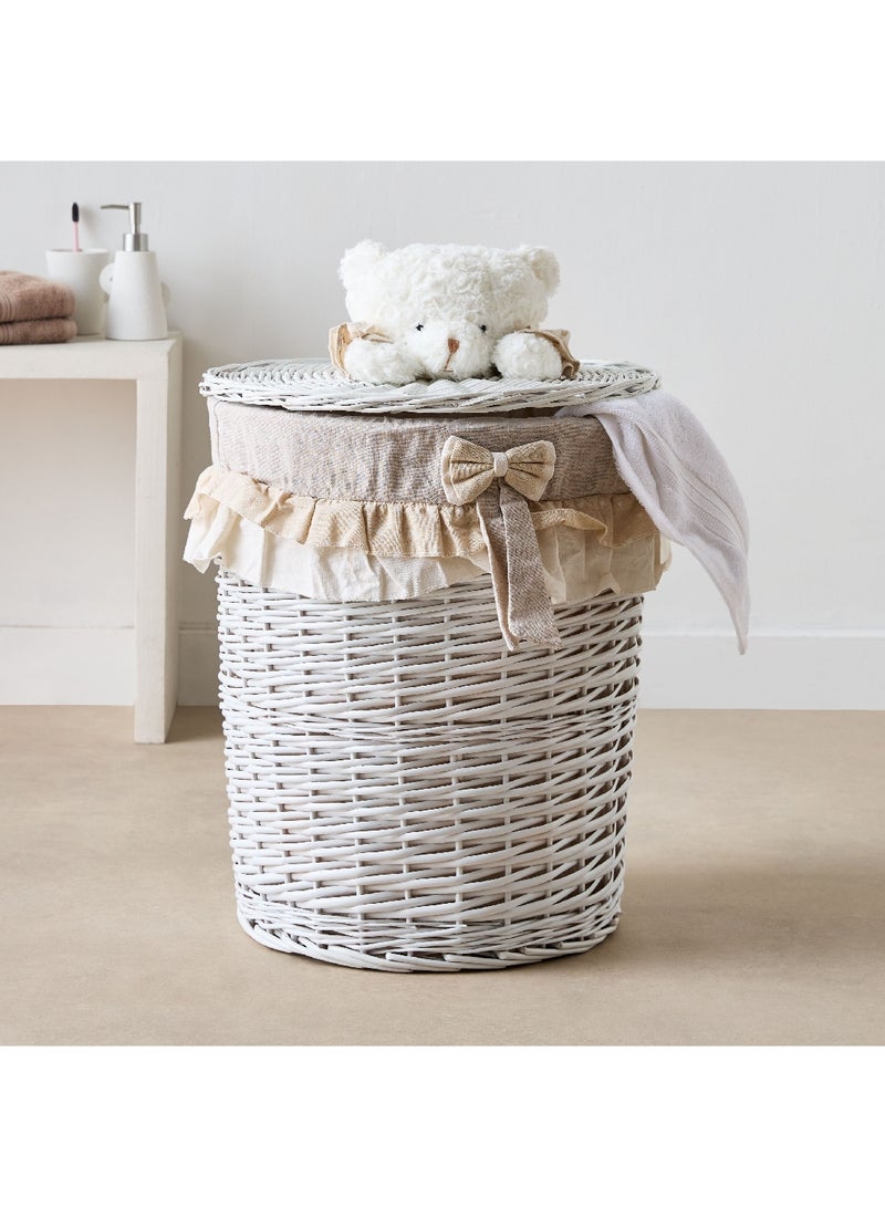 Willow Bear Large Storage basket with Bow 45 x 55 cm