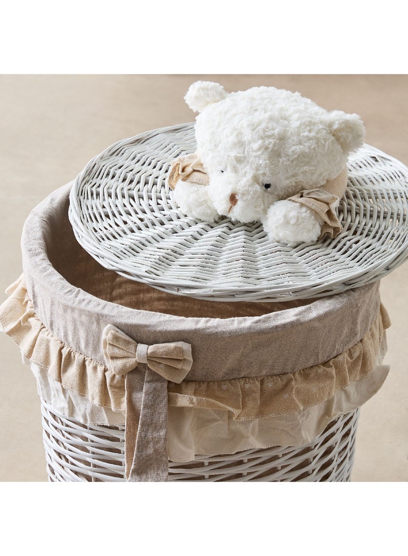 Willow Bear Large Storage basket with Bow 45 x 55 cm