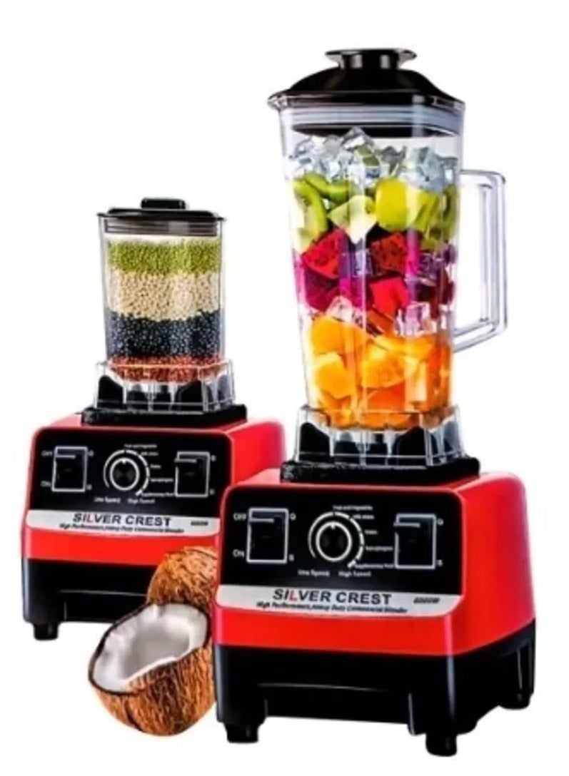 Silver Crest Heavy Duty Blender/Juicer for Commercial Use, 2 Jar, 2.5L, 8000W-Multicolour